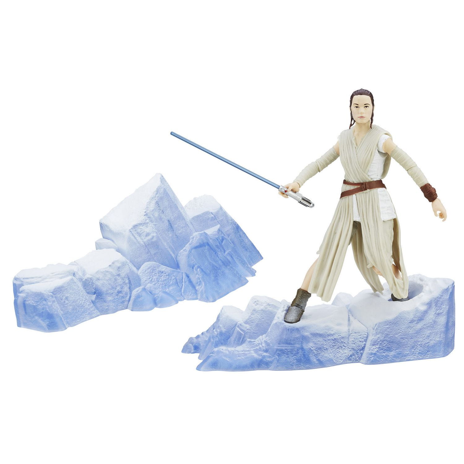 Figurine Rey avec base Starkiller de la série noire de l'épisode VII de Star Wars