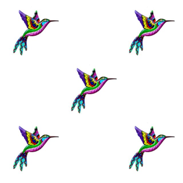 Wweixi Iron Hummingbird Hanging Home Decor Crafts Ornament Birds Outdoor Pink 5Set
