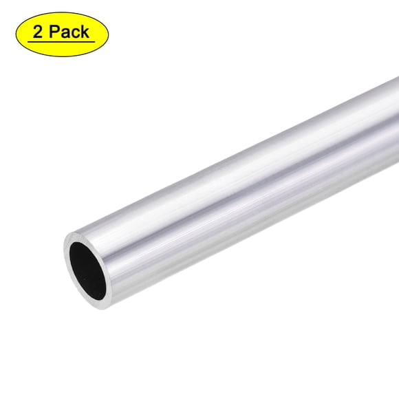 Unique Bargains 6063 Aluminum Round Tube 25mm OD 19mm Inner Dia 300mm Length Seamless Tubing 2 Pcs