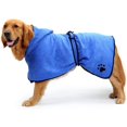 thumbnail image 1 of Dog Bathrobe Soft Super Absorbent Luxuriously 100% Microfiber Dog Drying Towel Robe with Hood/Belt for Large,Medium,Small Dogs, 1 of 7