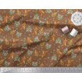 thumbnail image 3 of Soimoi Poly Georgette Fabric Leaves,Floral & Housefly Insects Print Fabric by The Yard 52 Inch Wide, 3 of 3