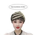 thumbnail image 4 of YAOBAMM Ladies Turban Hat Sequin Decor Ladies Turban Hat Color Matching Embroidery Lightweight Headscarf Daily Beanie, 4 of 7