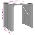 thumbnail image 4 of vidaXL Table de Bar avec Plateau en Verre Brun 105x80x110 cm Rotin Poly, 4 of 4