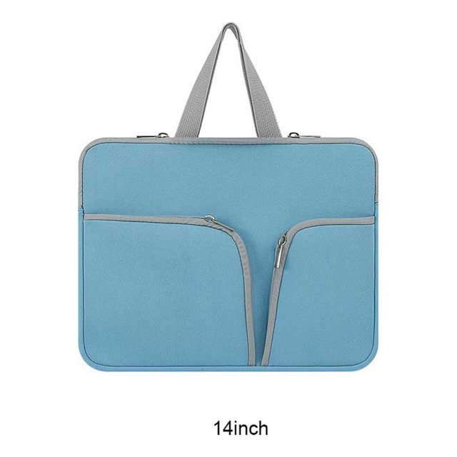 Maoww Housse d'Ordinateur Portable Imperméable Étui d'Ordinateur Sac Portable Pochette Pochette de Transport Protecteur Réutilisable Compartiments Rangement d'Affaires Bleu 14 Pouces