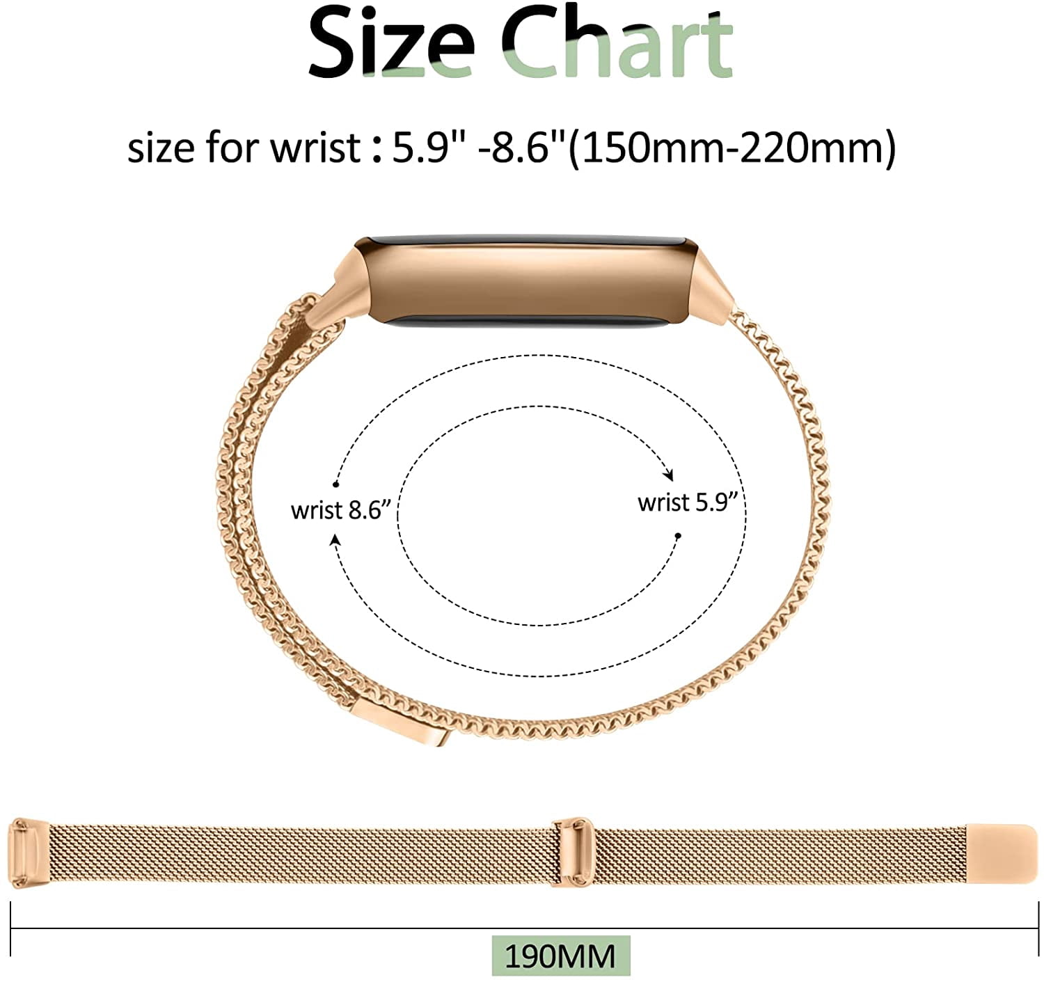 Metal Band Compatible with Fitbit Luxe Bands for Women Men Stainless Steel