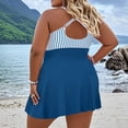 thumbnail image 4 of PMVFHDE Plus Size Swimsuit For Women Swim Dress One Piece Bathing Suit With Cross Back Design And Flowy Skirt, 4 of 6