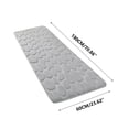 thumbnail image 2 of Bwiyojiz 70.86x23.6x0.31" Rugs & Mats Bath Rug Embossed Bathroom Mat Water Absorbent and Washable Rugs-Non-Slip-Thick-Soft Comfortable Carpet for Show Home Living Room Decor, Polyester, Gray, 2 of 5