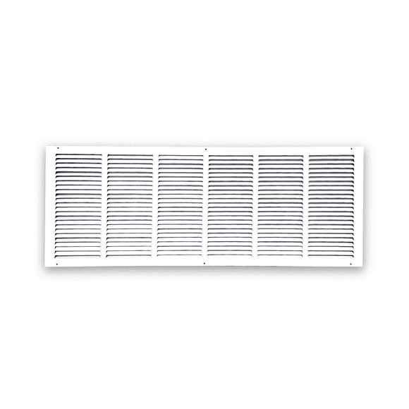 Prima Decorative Hardware 1 RA Air Return Grille 36 x 12, Couvercle d'Évent de Retour en Acier Blanc pour Paroi Latérale et Plafond, Convient aux Ouvertures de Conduits Standard, Taille Extérieure 37-3/4 x 13-3/4 Po