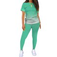 thumbnail image 3 of Innerwin Survêtements Dégradés Ensemble de Jogging pour Femmes Col Rond Skinny Deux Pièces Vert Clair P, 3 of 4