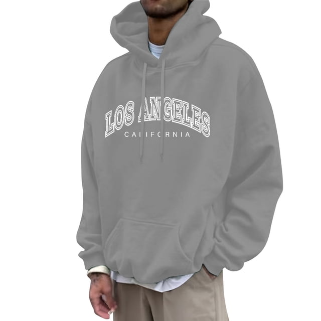 LUOGENLI Chandails à Capuche pour Hommes Graphiques Mode Automne et Hiver Décontractée Lettres Partie Imprimée Chandail à Capuche à Enfiler Manches Longues Chandail à Capuche Hauts Fermeture Éclair Complète Chandails à Capuche pour Hommes Camouflage Gris1 Taille TTG