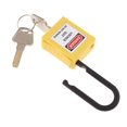 thumbnail image 2 of Baohd PL38-KD 38 mm PVC Curved Safety Lockout Padlock Yellow, 2 of 9