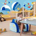 thumbnail image 2 of Costway Canapé pour Enfant 3-en-1 Convertible Fauteuil-Lit Dépliable Multifonction, 2 of 10