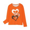 thumbnail image 4 of RXIRUCGD Chemises à Manches Longues pour Filles, Col Rond Mignon, Blouses Décontractées Élégantes (Orange, Taille : 7 Ans), 4 of 5
