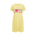 thumbnail image 5 of Amzcrzy Pyjamas pour Femmes Mode Imprimé Cœur Valentines Day Robe Décontractée Confortable à Manches Courtes Chemises de Nuit pour Femmes Valentines Day Cadeaux, 5 of 5