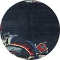thumbnail image 1 of Ahgly Company Indoor Round Abstract Blue Moss Green Oriental Area Rugs, 4' Round, 1 of 6