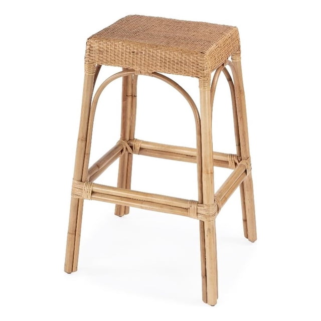 Butler Specialty Company Robias Tabouret de Bar Rectangulaire en Rotin 30 Pouces - Naturel