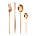 thumbnail image 3 of TopLLC Stainless Steel Knife And Fork 24 Piece Tableware Set Gift Box Titanium Gold Plated Western Spoon Cutlery Kits, 3 of 7