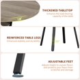 thumbnail image 4 of 47" Round Dining Table for 4-6 People, Farmhouse Kitchen Dining Table, Round Dinner Table with Storage Shelf for Kitchen, Living Room (Table Only), Grey, 4 of 8