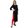 thumbnail image 3 of Bimba Kurta Kurti Droite en Rayonne pour Femmes, Manches 3/4, Blouse Décontractée d'Été, 3 of 9