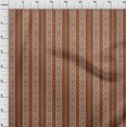 thumbnail image 4 of oneOone Silk Tabby Brown Fabric Geometric Craft Projects Decor Fabric Printed By The Yard 42 Inch Wide, 4 of 4