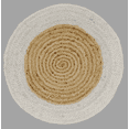 thumbnail image 2 of Indian Handmade Braided Natural Jute with White Box Design Area Rug, Home Décor Rug, Jute Rug for Bedroom, Dining Room, living room, Doormat Rug Size - 5' Round (150 cm x 150 cm), 2 of 3