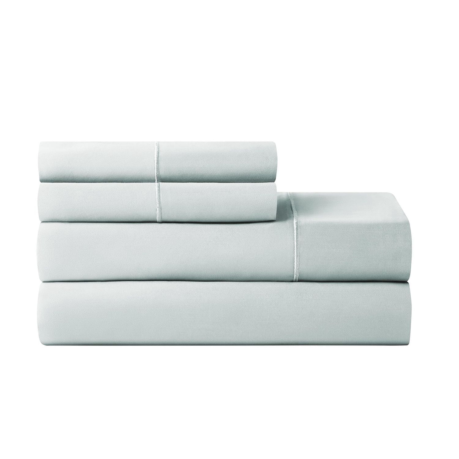 Ensemble de draps pour lit adulte en coton égyptien vert 600 contexture, 4 pièces, hotel style, grand lit - Poche profonde