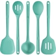 thumbnail image 1 of Silicone Kitchen Cooking Utensil Set: U-Taste 446°F Heat Resistant 13.6in Long Kitchen Gadget, BPA Free Non Stick Rubber Cook Accessories For Stir Fry, Serving, Basting, Mixing (5 Pieces, Aqua Sky), 1 of 9