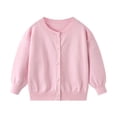 thumbnail image 2 of Cowsor Toddler Girls Knit Cropped Bolero Shrug Little Kids Long Sleeve Open Front Cardigan Sweater, 2 of 7