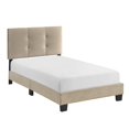 thumbnail image 1 of Lexicon Newberry Velvet Twin Platform Bed in Light brown, 1 of 9