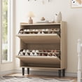 thumbnail image 2 of Armoire à Chaussures en Bois à Tiroir Rabattable – Organisateur de Rangement Mural Caché avec Tablettes Ajustables, MDF Imperméable pour Entrée/couloir, Contient 8 à 20 Paires, 2 of 7
