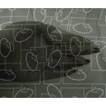 thumbnail image 4 of oneOone Viscose Chiffon Fabric Geometric Maze & Rabbit Animal Sashiko Printed Fabric 1 Yard 42 Inch Wide, 4 of 4