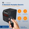 thumbnail image 2 of Lifesmart Chauffages Électriques Portables à Quartz Infrarouge 4 Éléments (2 Pack), 2 of 10