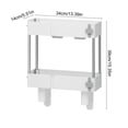 thumbnail image 3 of Uuiauoio Non-Perforated Over-The-Toilet Storage Rack Plastic Material Multi-Layer Shelves with Raised Guardrails Waterproof Easy Install No Drilling Adhesive Mount Bathroom Organization Space Saving, 3 of 7