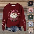 thumbnail image 2 of Zhanying Chandail d'Automne pour Femmes Col Rond Graphique Chandail pour Femmes Grande Taille Chandail Festif des Fêtes, 2 of 5