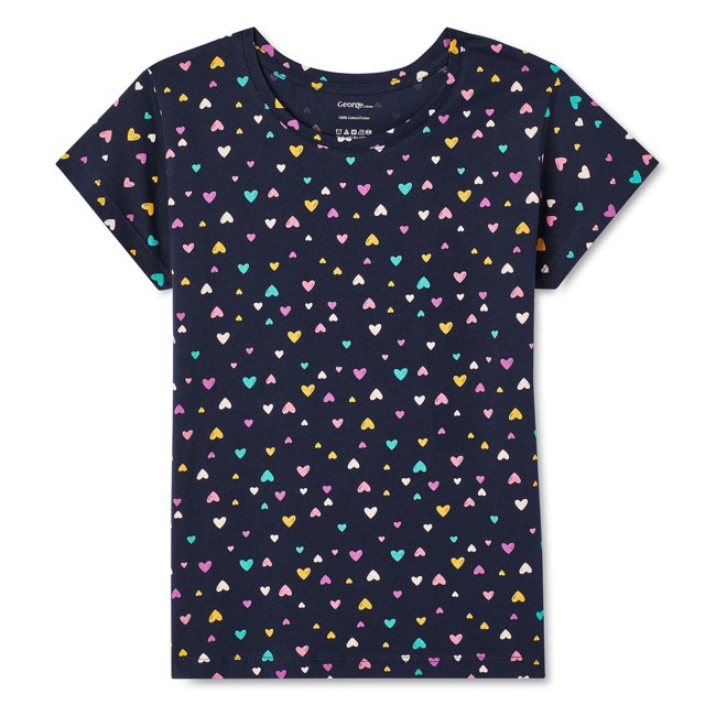 George Girls' Printed Short Sleeve Tee