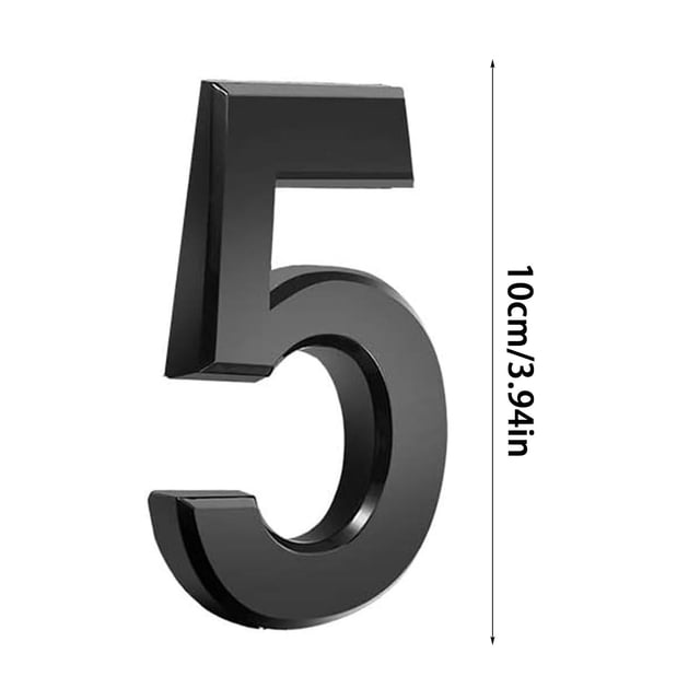 Cagogo Modern House Numbers, Self-Adhesive Metal Mailbox Numbers 0-9 for Outside, Extra Large 10cm 3D Raised Address Numbers, Weatherproof Rustproof Door Numbers for Home Street Address Sign Easy