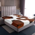 thumbnail image 4 of Erosebridal Rustic Cow Print Full Sheet Sets, Farmhouse Animal Bedding Full Size, Kids Adult, 4pcs, 4 of 7