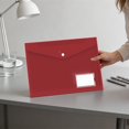 thumbnail image 4 of Birdeem Clear Plastic Document Folder 20 Pack, A4 File Folders with Snap Button and Label Pocket, Waterproof Transparent Envelopes for Office, School, and Home Filing Organization, 4 of 9