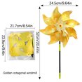 thumbnail image 2 of Reflective Bird Scaring Pinwheels 2 Pack, Garden Outdoor Repellent Device for Farm Yard, Rotating Deterrent Decor Children Toy, 2 of 3