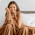 thumbnail image 3 of Bare Home Microplush Fleece Blanket - 300 GSM - Fuzzy Microfleece - Soft & Plush - Throw/Travel, Saddle, 3 of 5