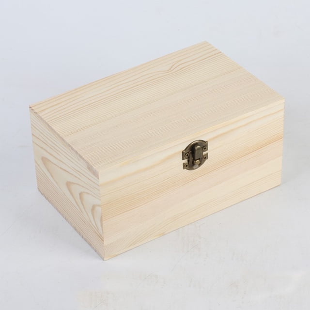 EGNMCR Closet Organizers and Storage, Storage Trunks & Bag Flap Wooden Box Retro Desktop Storage Box With Hand Gifts Wooden Box With Flap And Lock Storage Wooden pendant