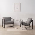 thumbnail image 4 of Zinus Aidan Modern Minimalist Metal Framed Accent Chair with Removable Foam Cushions, Light Grey, 4 of 9