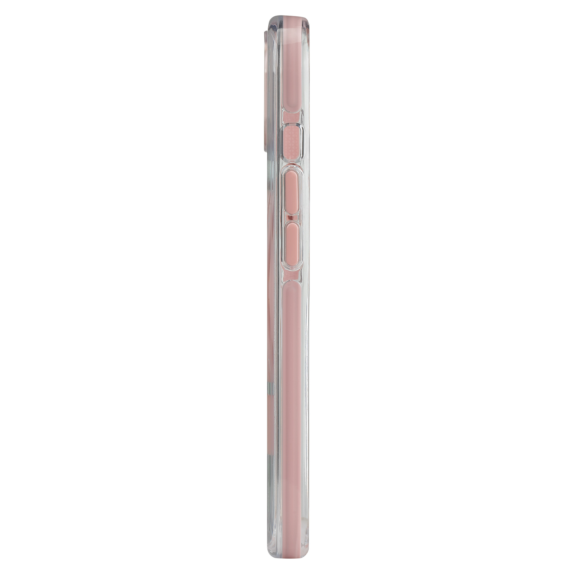 Coque souple de protection compatible MagSafe onn pour Apple iPhone 16e/15/14/13, transparente et rose