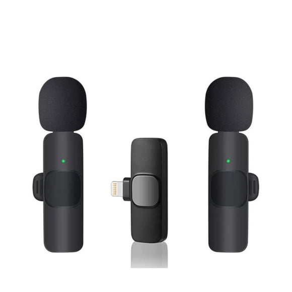 ULTREND Plug-Play Wireless Lavalier Microphone (with lightning connector for iphone / ipad) 2 mics