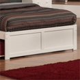 thumbnail image 3 of Concord Wood Full Platform Bed with Footboard & 2 Storage Drawers in White, 3 of 8