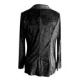 thumbnail image 5 of IROINID Veste Courte Confortable pour Femmes, Col à Revers, Couleur Unie, Manches Longues, Noir, 5 of 5