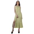 thumbnail image 1 of Moomaya Robe de Vacances pour Femmes en Rayonne, Col Licou, Sans Manches, Fente avant, Robe Imprimée, 1 of 4
