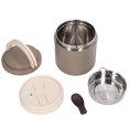 thumbnail image 2 of YUMILI Boîte à Déjeuner Isolée en Acier Inoxydable 304, Forme Ronde, Récipient Alimentaire sous Vide, Récipient Isotherme à Double Paroi pour Employé de Bureau, 1,2 L(Kaki), 2 of 14
