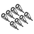 thumbnail image 1 of Unique Bargains Kit de Réparation d'Embout de Canne à Pêche en Acier Inoxydable 2,0 mm, Guide d'Anneau de Perche, Remplacement, Noir, Lot de 8, 1 of 5