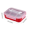 thumbnail image 3 of Clearance! Gspmoly 4 Compartments In One Large Lunch Box Leakproof Lunch Box Suitable for Dining Out Work School Plastic Microwave Lunch Box Sealed Clearance, 3 of 8